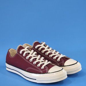 Converse Chuck 70 Low Ox Deep Bordeaux Wine Canvas Unisex Sneakers 171570C NWT